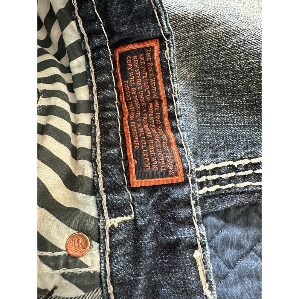 Rock Revival Remedy Straight Fit Jeans Relaxed Straight Fit Men Size 38x30 - Picture 9 of 13